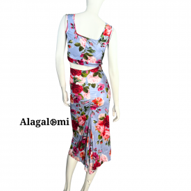 Cora Azzurro con Rose