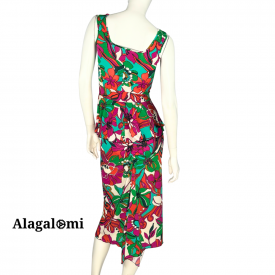 Ketty Fiori Fuxia Arancio e Verdi