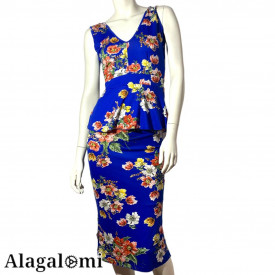 Sylvia blu e fiori